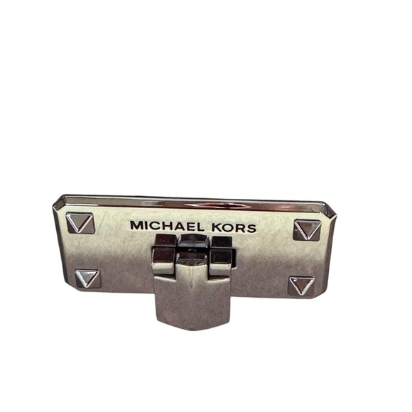 Michael Kors Peyton Medium Shoulder Flap Pearl Grey - Picture 2 of 10